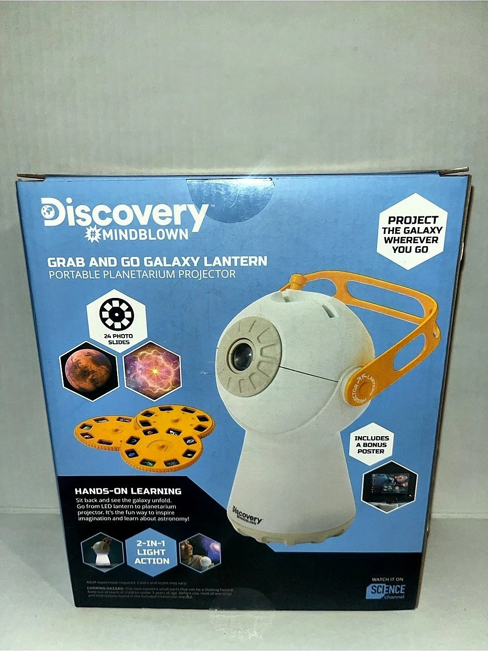 Discovery #Mindblown Grab and Go Galaxy Lantern Portable Planetarium Projector